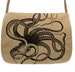 Kraken Octopus -- Canvas messenger bag -- large field bag -- adjustable strap skip n whistle 