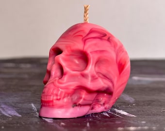 Skull Soy Candle | Gothic Home Decor with Lavender and Rosemary