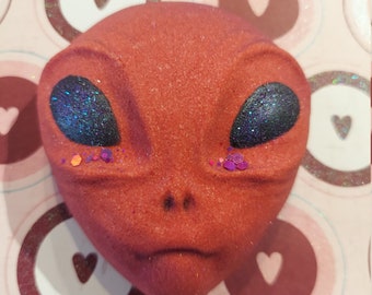 Alien Bath Bomb | Red Bath Bomb | Kids Bath Bomb | Space Bath Bomb |  UFO Bath Bomb | Party Favor | Scented Bath Bomb | Self Care