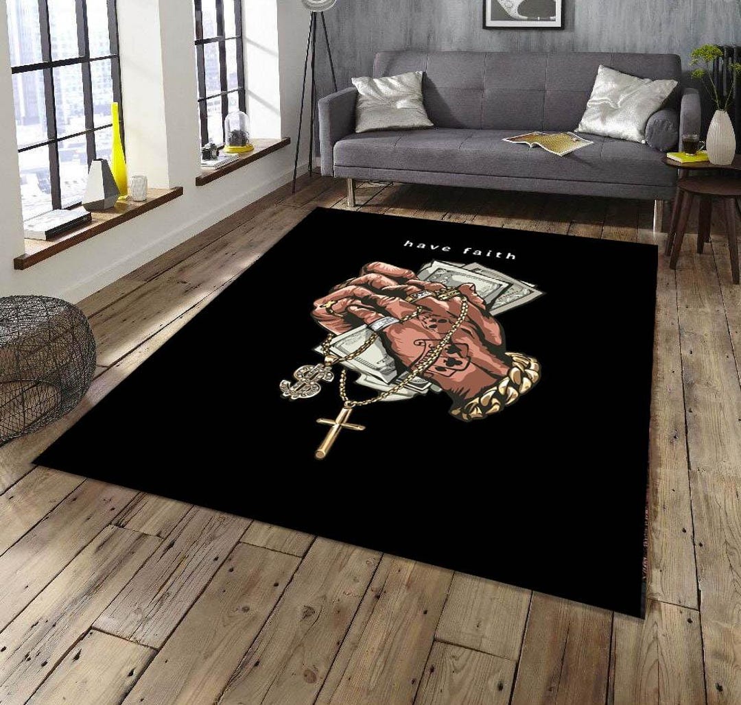 Money Rug, Dollar Rug, Prayer Dollar Rug, Custom Rug, Wall Street Decor ...