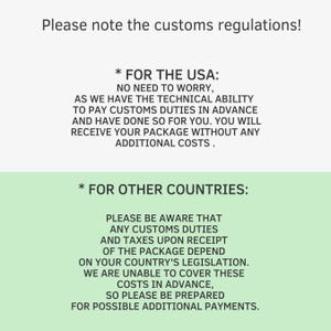 Duty Information for the USA