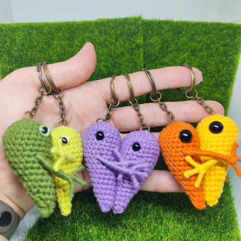 Personalized Keychain For Him Transparent Heart Couple Keychain