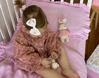 Baby muslin bedding | Natural bedding set for babies and toddlers | Ruffled pillowcase | Ruffled muslin duvet cover |