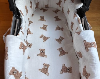 Baby Basket Bassinet Sheet | Cover for the stroller basket | Mini Nursery Bedding | Neutral Crib Sheet | Sheet for the stroller cradle