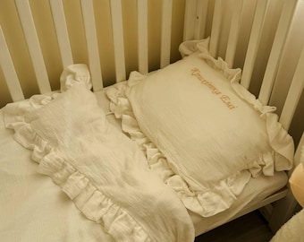 Nursery bedding |Muslin custom baby bedding | Bedding muslin | Muslin baby set | Muslin bedding toddler | Crib bedding | Baby gift bedding