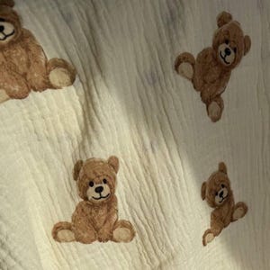 Double Gauze by yard for baby | Muslin Fabric by Yard | Natural Fabric muslin Teddy | Double Gauze 100% Cotton | Muslin fabric for baby