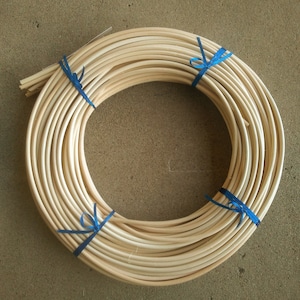 Round Reeds, Size #7 (5.25mm), Natural, 1 pound coil, 1 lb coil, natural round reed, lantern making, craft reed, size #7