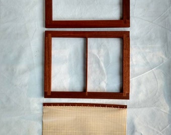 Wooden Paper Making Frame Paper Making Mold DIY Frame Screen Mesh Tool, Brown