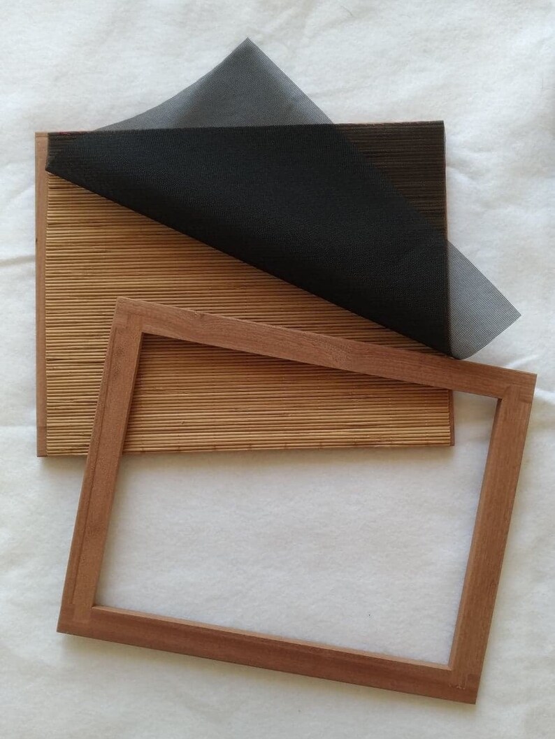 Papermaking Mold and Dackle Mold and Deckle Mahogany Wood Etsy