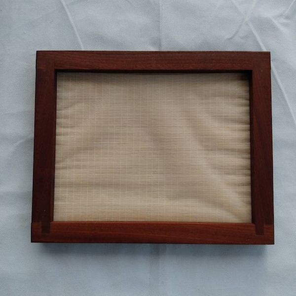 9 x 12 inch, Papermaking mold and dackle, mold and deckle, mahogany wood, sugeta, Eastern papermaking mold and deckle, Japanese papermaking