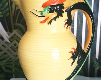 アールデコ調バーレイウェアのドラゴンジャグ