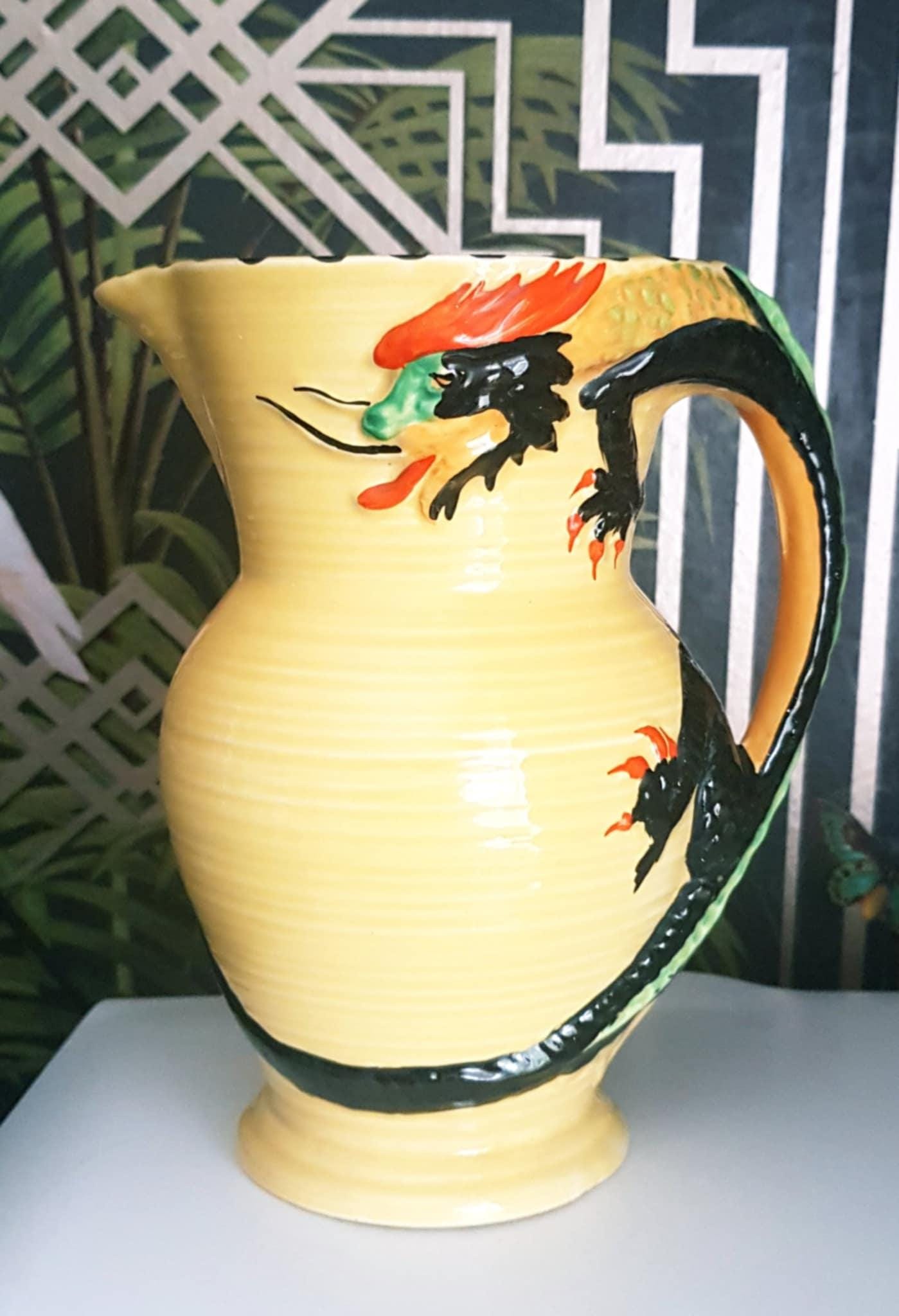 Art Deco Burleigh Ware Dragon Jug - Etsy UK
