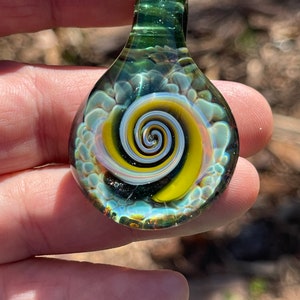 Inside Out Vortex Glass Pendant Jewelery Bead