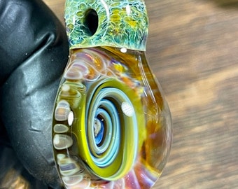Inside-out Vortex Swirl Glas Anhänger
