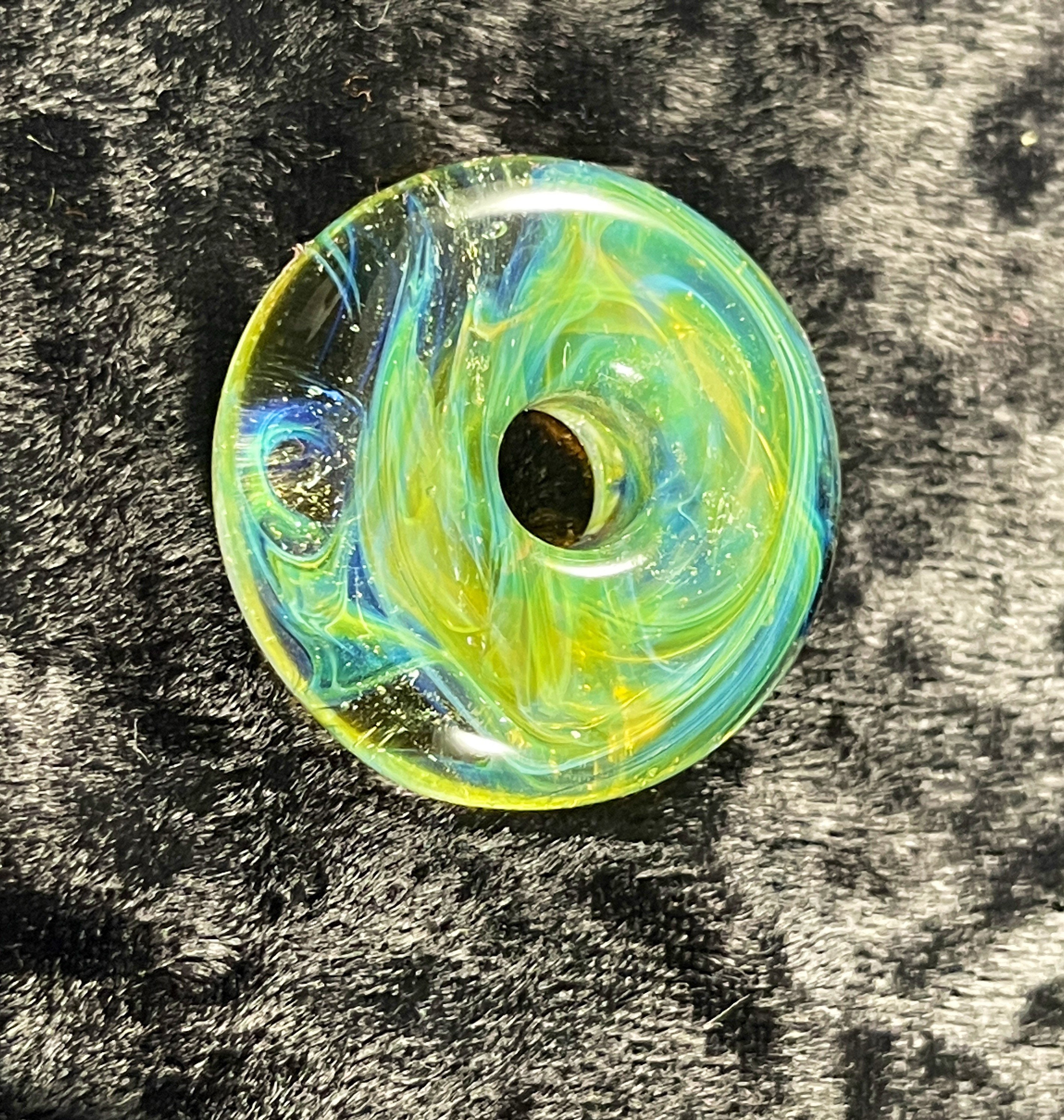 ?✨ Hand Blown Glass DreadLock Focal Bead hippie deadhead OOAK inside out heavy Medium Hand Crafted Italian Glass Beads – DreadFullHippie main image 3