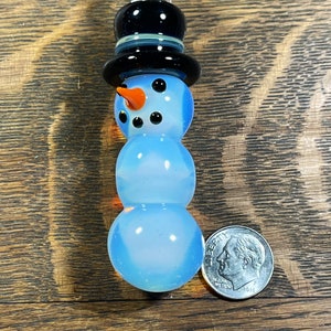 雪だるまペンダント飾り吹きガラス彫刻置物