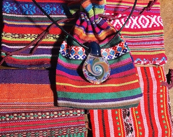 Bunte Baumwoll-Kordelzugtasche
