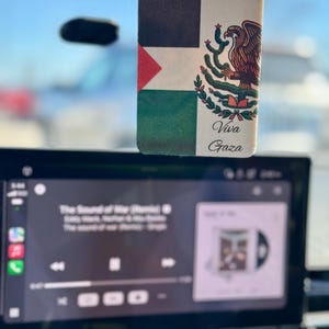 Car Air Freshener - Mexico/Palestine support, Viva Gaza. Activist air freshener for car, social justice gift, human rights accessory,