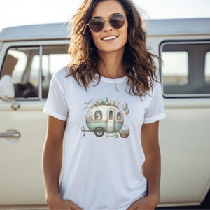 Easter Bunny Camper T-Shirt: Vintage Springtime Tee
