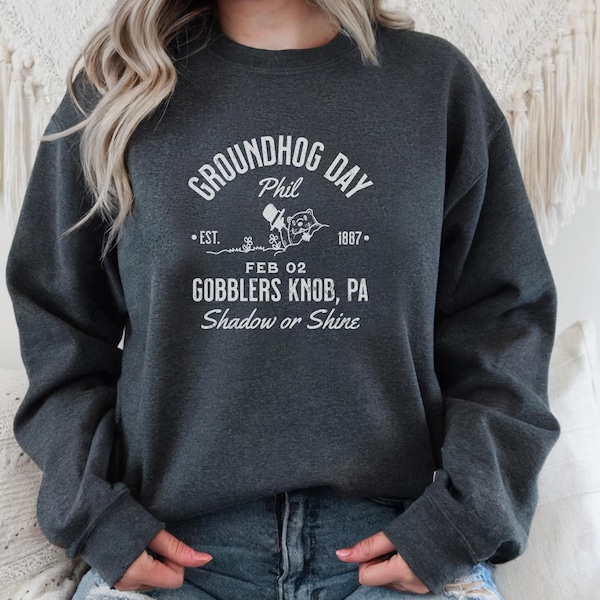 Groundhog Day T-Shirt or Sweatshirt, Gobblers Knob Tee, Pennsylvania Folk Art Tee
