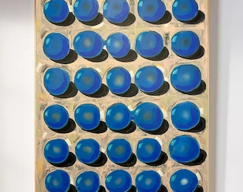 Arte Quintessence, Pintura abstracta geométrica sobre lienzo, Arte ucraniano, Única, Obra original