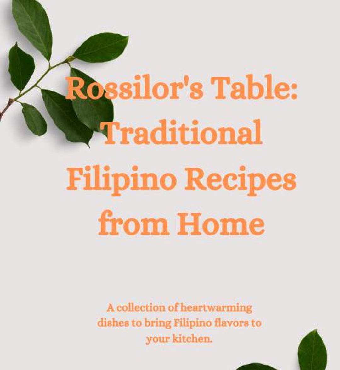Rossilor's Table: Traditional Filipino Recipes From Home - Etsy