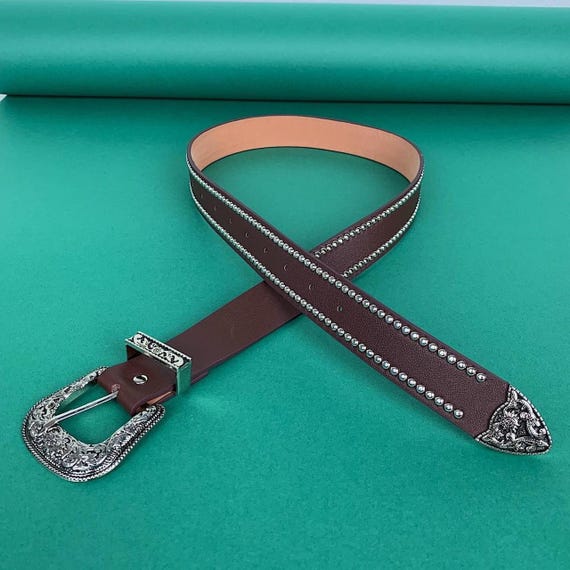Adoeren Women Y2k Harajuku Belt Grunge Metal Rivet PU