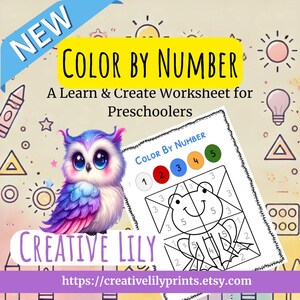 Color by Number - Frog Fun! Printable Worksheet for Preschoolers