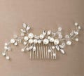 Bridal Hair Piece Crystal Silver Comb, Wedding Hair Accessories Jewel Droplet Hair Pin Comb Gift for Her