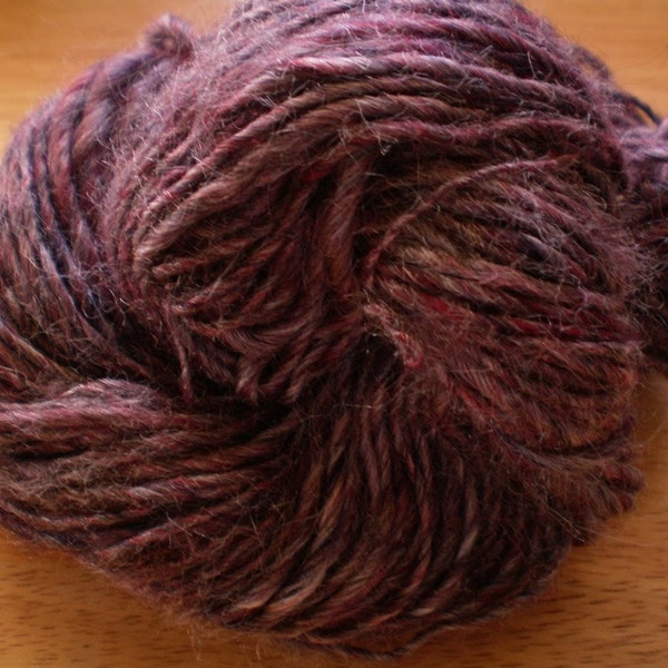 Squashed Grapes Handspun Yarn Merino & Silk 70 yards