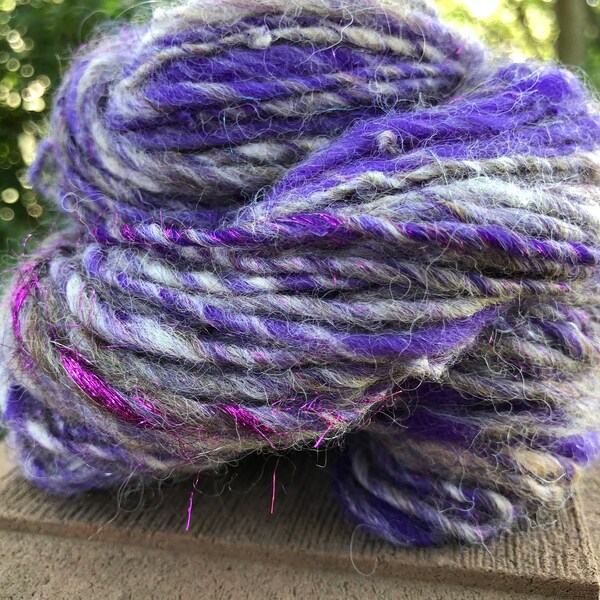 Purple Sparkle Art Yarn - 65 yards