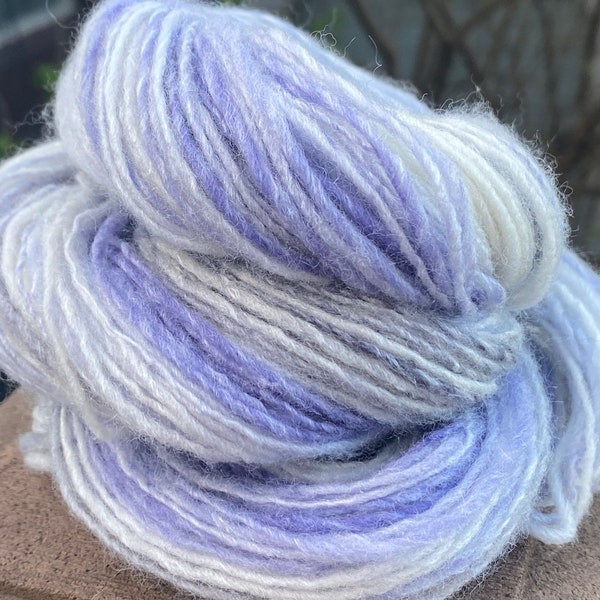 Rocky Mountain Columbine Purple White and Grey Yarn - 100 yards