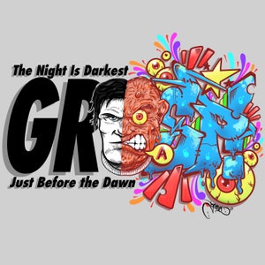 The Dark Knight - Two Face - Graffiti Art