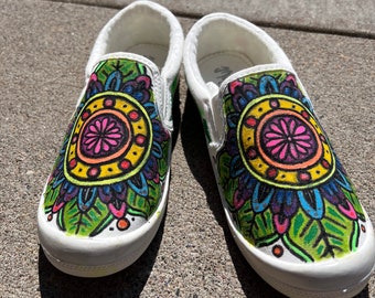 Custom Slip-on Shoes - Graffiti Art and Characters