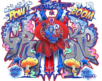 Cobra Commander Graffiti Art