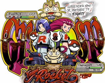 Team Rocket Pokémon Graffiti Art