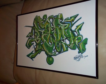 Framed Money Green Torn Page Print