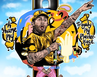 Mac Miller Faces Swimming Graffiti Art