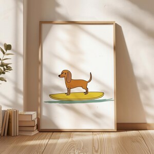 Skateboard Poster, Dog Art Prints, Digital Prints, New Home Gift, Digital Download , Nursery Design, Baby Room ,Brown Dog Wall Art