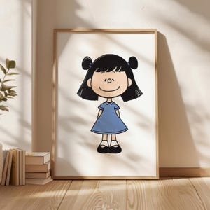 Cartoon Girl Poster, Digital Prints, Children Room Decor, Nursery Design, New Home Gift, Digital Download ,Baby Room Wall Art