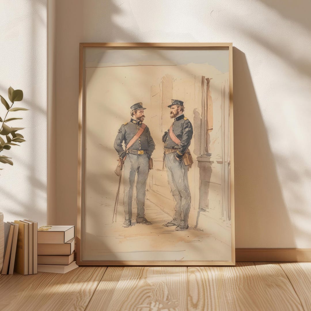 Drawing For Insurrection American Revolution Soldier Art Print: Vintage Military Drawing ...