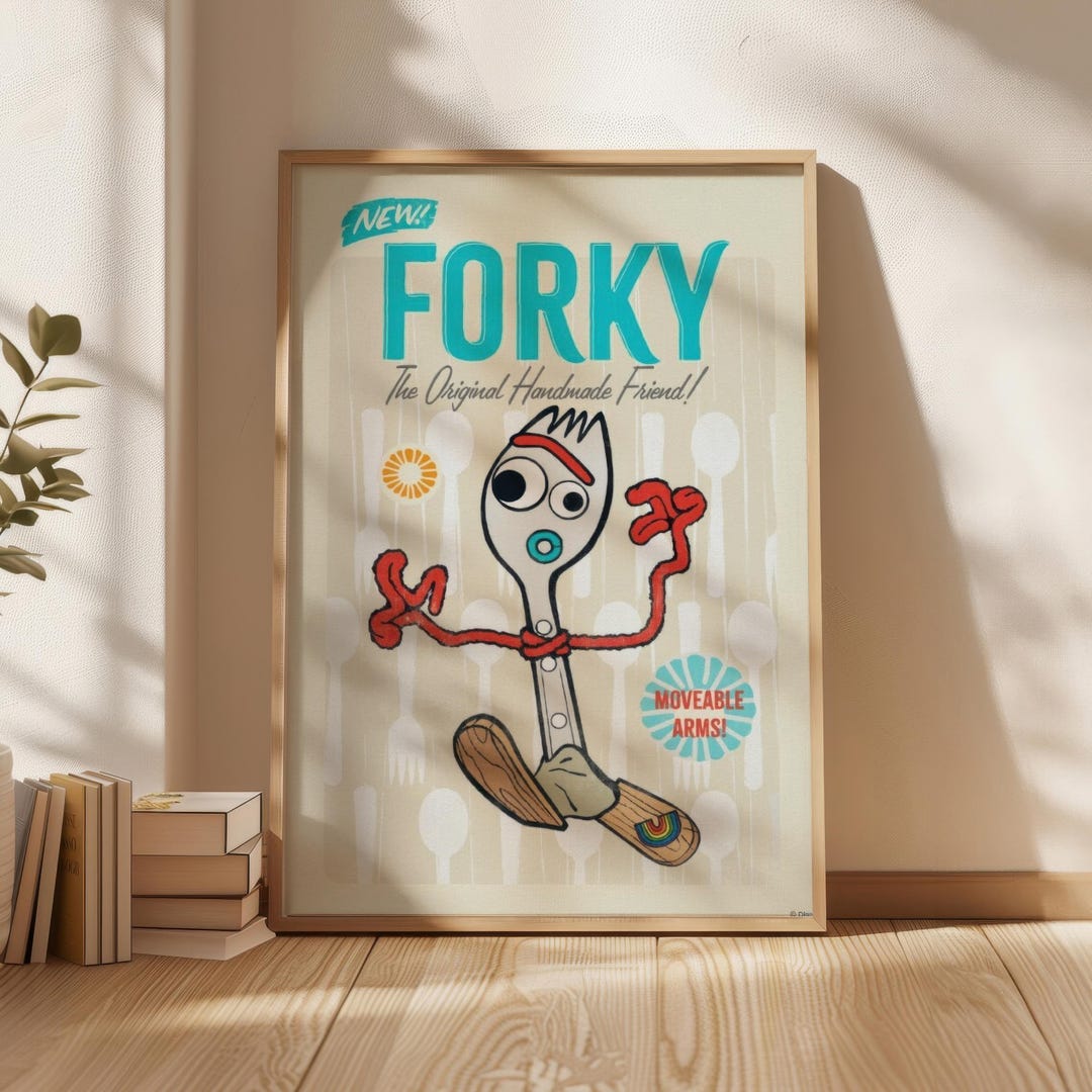 Forky Toy Story Character, Cartoon, Digital Poster Download - Etsy