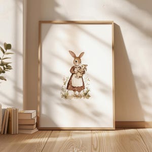 A Cute Bunny Art Prints, Bunny Poster, Digital Prints, New Home Gift, Digital Download , Nursery Design, Baby Room