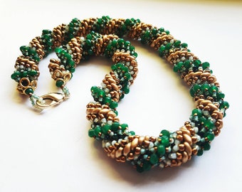 Natural Emerald Cleopatra Necklace 17"