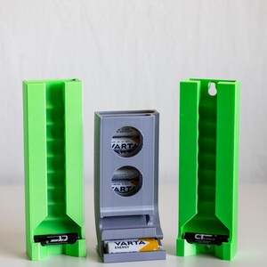 Universeller Batteriehalter für AA & AAA – Tisch, Wand und IKEA Skadis – Praktisches Batteriezubehör