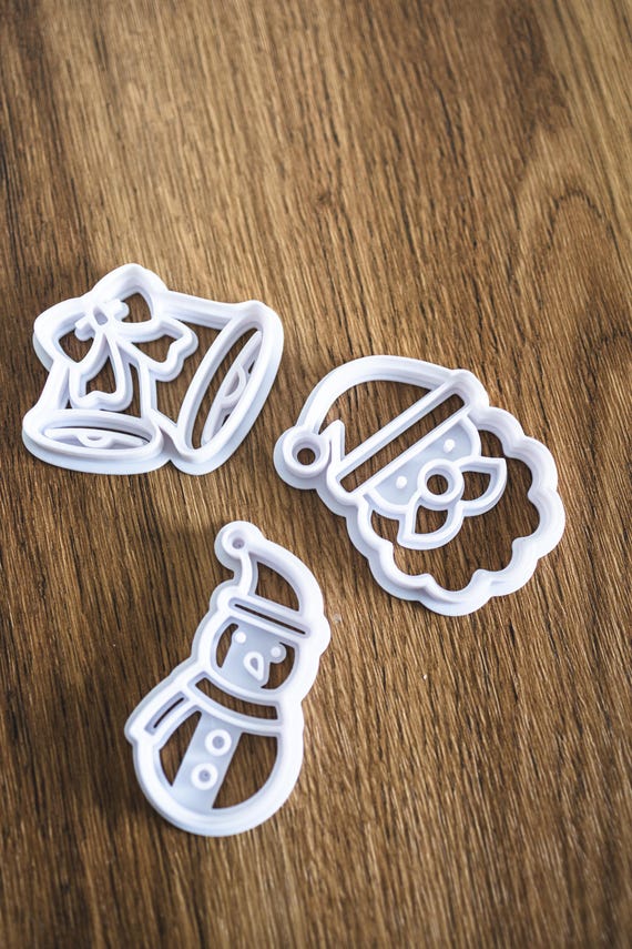 Weihnachts Ausstechformen, Cookie Cutter - Plätzchenformen Schneemann, Glocke & Weihnachtsmann