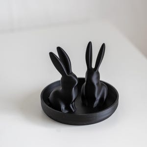 Porte-bague lapin et dinosaure – 3D gedruckter Schmuckhalter – Stilvolle Deko für Ringe & Nachttisch image 8