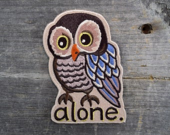 Alone Owl 2.75x4in Embroidered Patch