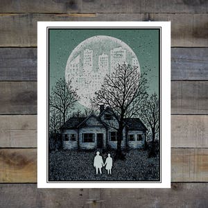 Couple and House 8x10in Giclee Print