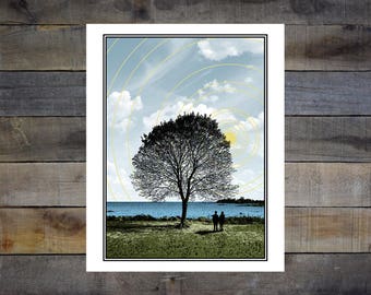 Tree and Couple 8x10in. Giclee Print